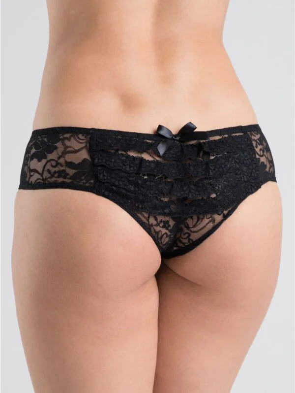 BellesHoney Crotchless Lace Ruffle-Back Panties