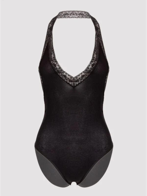 BellesHoney Plus Size Crotchless Halterneck Teddy