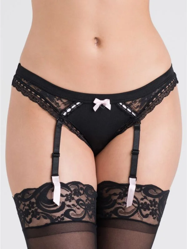 BellesHoney Seduce Me Crotchless Garter Thong