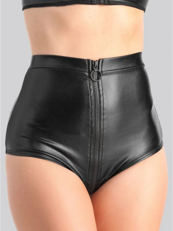 BellesHoney Plus Size Fierce Wet Look High-Waisted Panties