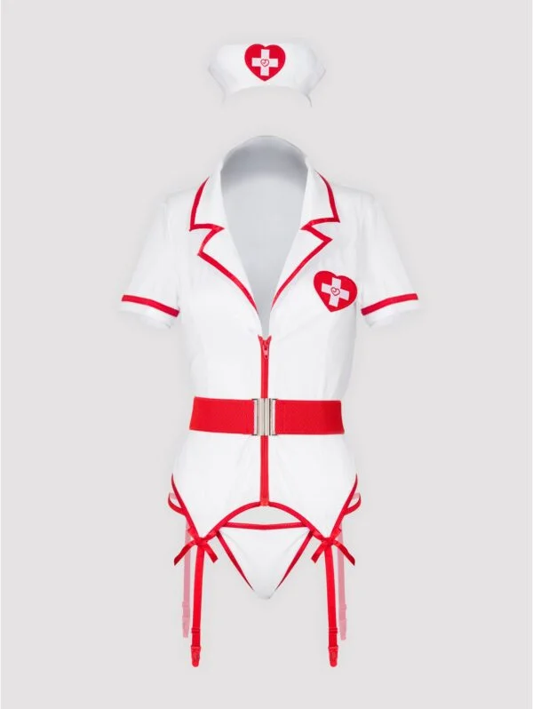 BellesHoney Fantasy Plus Size Heartbeat Hottie Nurse Costume