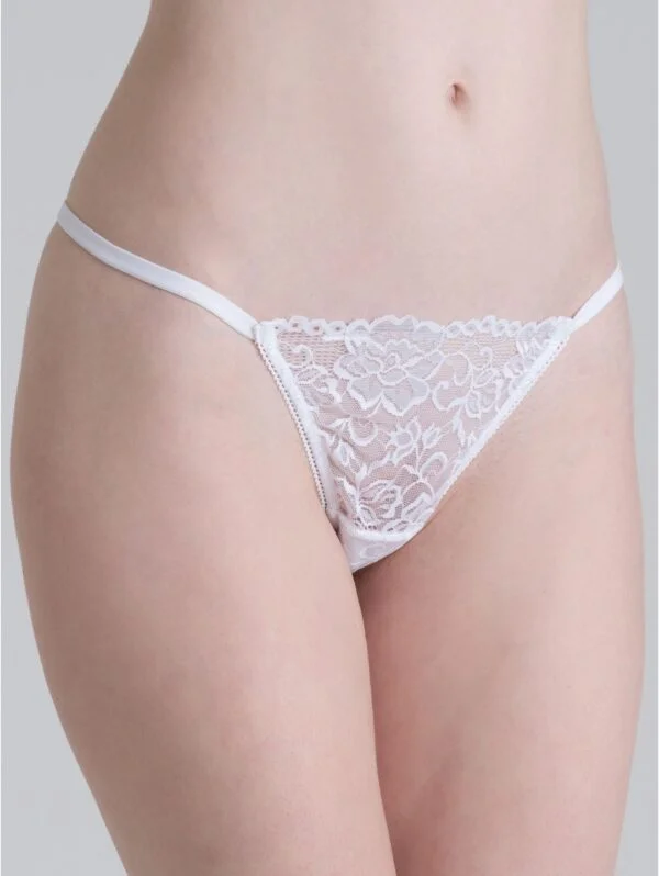 BellesHoney Flirty White Lace G-String