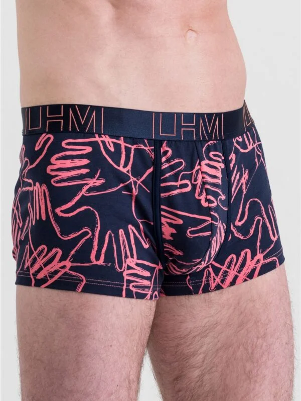 LHM Modal Navy Blue Abstract Print Boxer Shorts