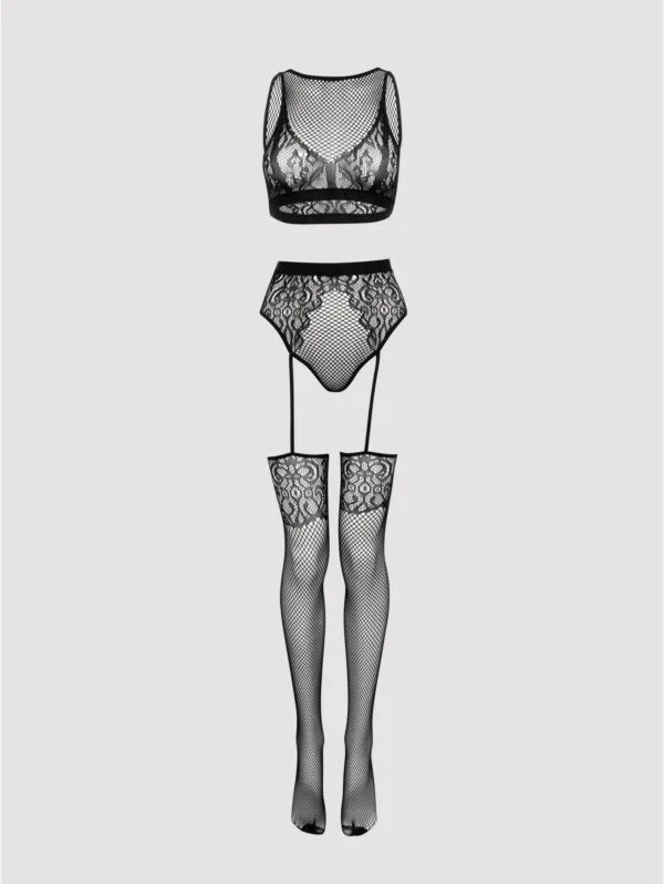 Fifty Shades of Grey Captivate Plus Size Black Lace Keyhole Bra Set