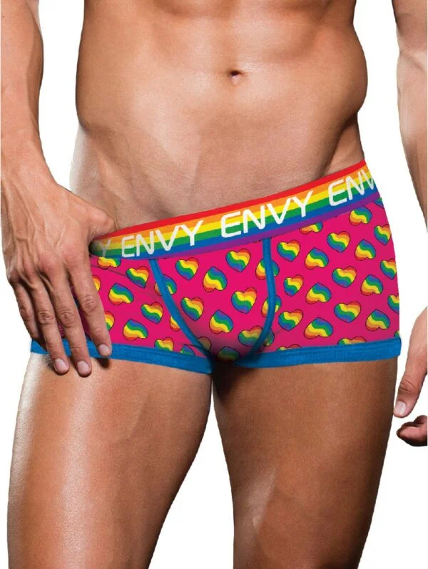 Envy Rainbow Heart Print Boxer Briefs