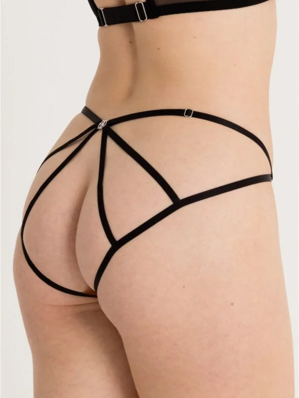 BellesHoney Plus Size Fierce Lace Cage-Back Knickers